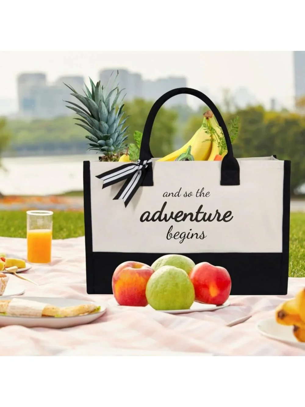 Stylish Canvas Tote Bag for Bridal Shower, Wedding & Bachelorette Gifts
